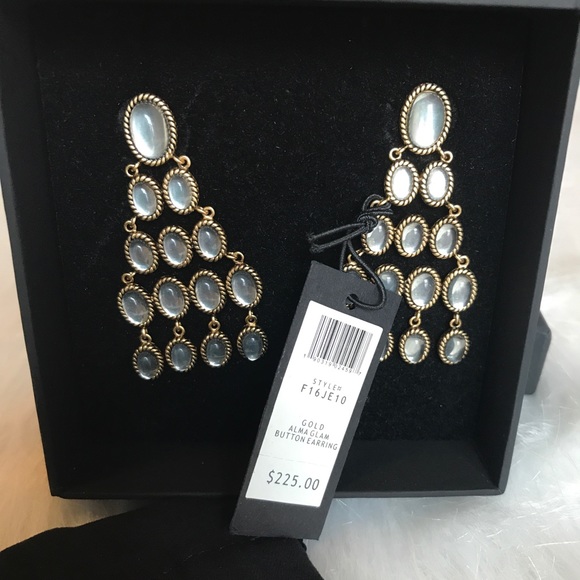 Rachel Zoe Jewelry - NWT Rachel Zoe Glam Alma Button Earrings